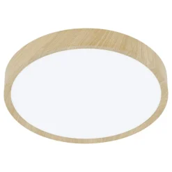 Eglo MUSURITA Plafondarmaturen kunststof, staal natuurlijke houtlook / Kunststof wit H: 60 mm | Ø 340 mm Online