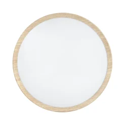 Eglo MUSURITA Plafondarmaturen kunststof, staal natuurlijke houtlook / Kunststof wit H: 60 mm | Ø 340 mm Online