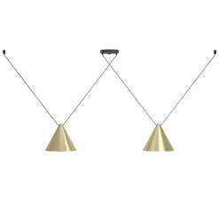 Eglo NARICES 1 hanglamp staal zwart / staal geborsteld messing, goud H: 1100 mm New