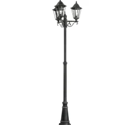 Eglo NAVEDO Staande lampen aluminium zwart, zilver-patina / Glas helder H: 2200 mm | Ø 560 mm Outlet