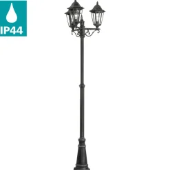 Eglo NAVEDO Staande lampen aluminium zwart, zilver-patina / Glas helder H: 2200 mm | Ø 560 mm Outlet
