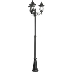 Eglo NAVEDO Staande lampen aluminium zwart, zilver-patina / Glas helder H: 2200 mm | Ø 560 mm Outlet