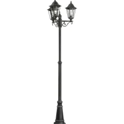 Eglo NAVEDO Staande lampen aluminium zwart, zilver-patina / Glas helder H: 2200 mm | Ø 560 mm Outlet