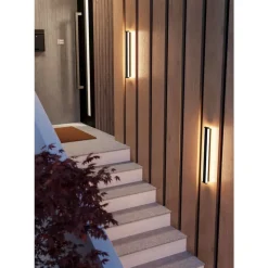 Eglo NEVIANO Wandlamp staal, kunststof zwart / Kunststof wit H: 65 mm Clearance