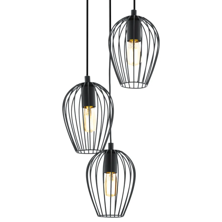 Eglo NEWTOWN hanglamp staal zwart H: 1300 mm | Ø 380 mm Online
