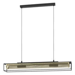 Eglo NOHALES hanglamp staal zwart, geelkoper H: 1500 mm Discount