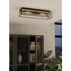 Eglo NOHALES Plafondarmaturen staal zwart, geelkoper H: 145 mm Online