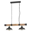 Eglo OLDBURY hanglamp staal, hout zwart, bruin, landelijk H: 1100 mm Sale