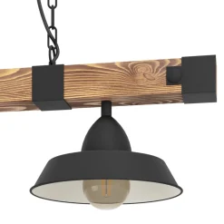 Eglo OLDBURY hanglamp staal, hout zwart, bruin, landelijk H: 1100 mm Sale