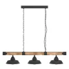 Eglo OLDBURY hanglamp staal, hout zwart, bruin, landelijk H: 1100 mm Discount