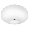 Eglo OPTICA Wand-/plafondlamp staal nikkel-mat / glas opaal-mat wit H: 210 mm | Ø 375 mm Best