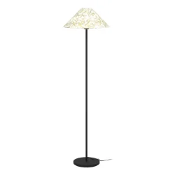 Eglo OXPARK Staande lampen staal zwart / textiel met bamboebladeren wit, groen H: 1465 mm | Ø 420 mm Clearance