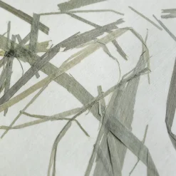 Eglo OXPARK Staande lampen staal zwart / textiel met bamboebladeren wit, groen H: 1465 mm | Ø 420 mm Clearance