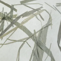 Eglo OXPARK Tafellampen staal zwart / textiel met bamboebladeren wit, groen H: 415 mm | Ø 220 mm Sale