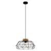 Eglo PADSTOW hanglamp staal, hout zwart, natuur H: 1100 mm | Ø 455 mm Sale
