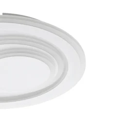 Eglo PALAGIANO 1 Plafondarmaturen staal wit / kunststof, staal satijn, wit H: 50 mm | Ø 380 mm Discount