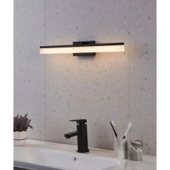 Eglo PALMITAL Wandlamp aluminium, staal zwart / Kunststof satijn H: 80 mm Discount