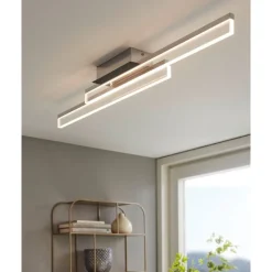 Eglo PALMITAL Wand-/plafondlamp aluminium, staal chroom / Kunststof helder H: 90 mm Hot