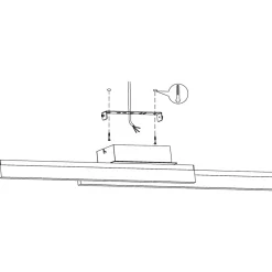 Eglo PALMITAL Wand-/plafondlamp aluminium, staal chroom / Kunststof helder H: 90 mm Hot