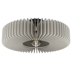 Eglo PALOMBAIA Plafondarmaturen staal zwart / Hout grijs H: 175 mm | Ø 500 mm Clearance