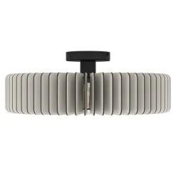 Eglo PALOMBAIA Plafondarmaturen staal zwart / Hout grijs H: 175 mm | Ø 500 mm Clearance