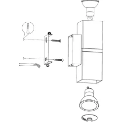 Eglo PASSA Wandlamp staal nikkel-mat, chroom H: 170 mm Online