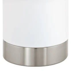 Eglo PASTERI Tafellampen staal nikkel-mat / textiel wit H: 255 mm | Ø 120 mm Hot