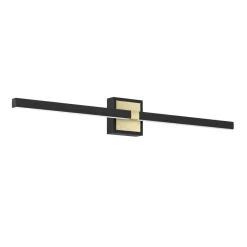 Eglo PEGUERA Wandlamp aluminium, staal zwart, geborsteld messing / Kunststof wit H: 110 mm New