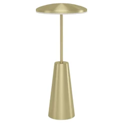 Eglo PICCOLA Tafellampen staal geelkoper-geborsteld / Kunststof wit H: 280 mm | Ø 130 mm Outlet