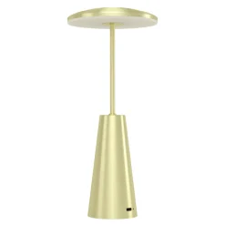 Eglo PICCOLA Tafellampen staal geelkoper-geborsteld / Kunststof wit H: 280 mm | Ø 130 mm Outlet