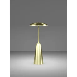 Eglo PICCOLA Tafellampen staal geelkoper-geborsteld / Kunststof wit H: 280 mm | Ø 130 mm Outlet