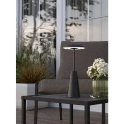 Eglo PICCOLA Tafellampen staal zwart / Kunststof wit H: 280 mm | Ø 130 mm New