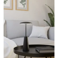 Eglo PICCOLA Tafellampen staal zwart / Kunststof wit H: 280 mm | Ø 130 mm New