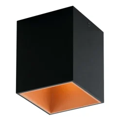 Eglo POLASSO Plafondarmaturen aluminium, kunststof zwart, koper H: 120 mm Hot