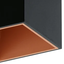 Eglo POLASSO Plafondarmaturen aluminium, kunststof zwart, koper H: 120 mm Hot