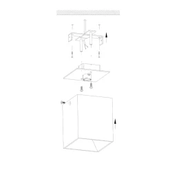 Eglo POLASSO Plafondarmaturen aluminium, kunststof wit, zilver H: 120 mm Outlet
