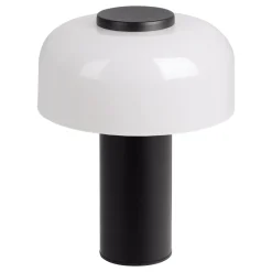 Eglo PONENTE Tafellampen staal zwart / Glas wit H: 200 mm | Ø 160 mm Online