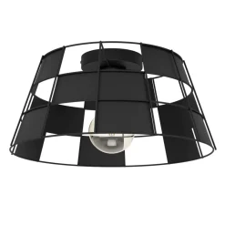 Eglo PONTEFRACT Plafondarmaturen staal zwart H: 205 mm | Ø 420 mm Outlet