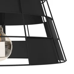 Eglo PONTEFRACT Plafondarmaturen staal zwart H: 205 mm | Ø 420 mm Outlet