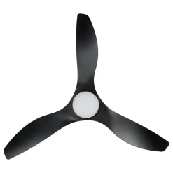 Eglo PORTSEA Ventilator met licht ABS zwart-mat / acryl melkkleurig H: 295 mm | Ø 1320 mm Discount