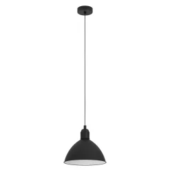 Eglo PRIDDY hanglamp staal zwart, wit H: 1100 mm | Ø 305 mm Hot