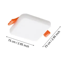 Eglo RAPITA inbouwarmatuur aluminium wit / Kunststof wit H: 20 mm Outlet