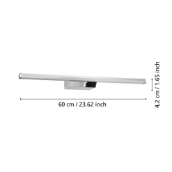 Eglo REGELLO-Z Spiegelarmaturen kunststof, aluminium chroom, zilver / Kunststof wit H: 40 mm Online