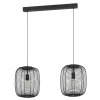 Eglo RINROE hanglamp staal zwart H: 1100 mm Clearance