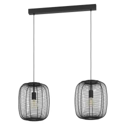 Eglo RINROE hanglamp staal zwart H: 1100 mm Clearance