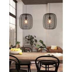 Eglo RINROE hanglamp staal zwart H: 1100 mm Clearance