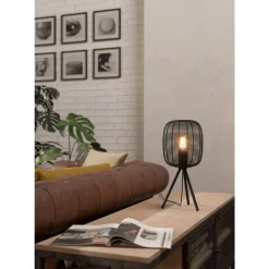Eglo RINROE Tafellampen staal zwart H: 440 mm | Ø 200 mm Discount