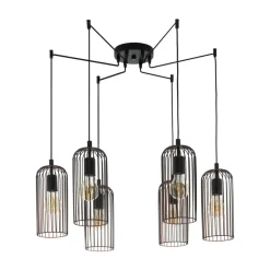 Eglo ROCCAMENA hanglamp staal zwart, koper H: 1300 mm Clearance