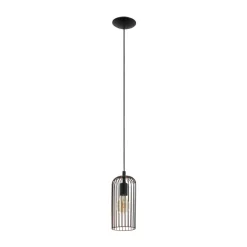 Eglo ROCCAMENA hanglamp staal zwart, koper H: 1100 mm | Ø 130 mm Discount