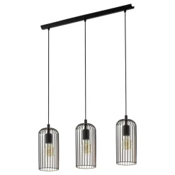 Eglo ROCCAMENA hanglamp staal zwart, koper H: 1100 mm Online